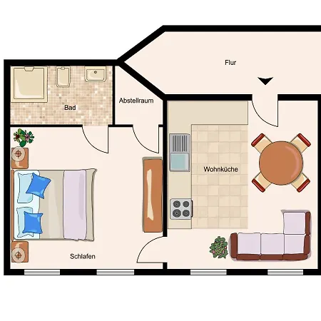 Appartement Haus Borkumitte Hooge Hoern